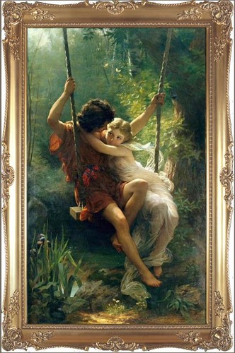 Antico dipinto olio fatto - , a
