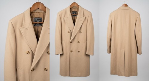 Cappotto doppiopetto cammello