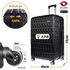 Valigia XXL 138L valigia da viaggio viaggio valigia rigida viaggio 49x75x32 cm uomo