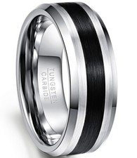 Anello Fascia Moda 8MM Nero