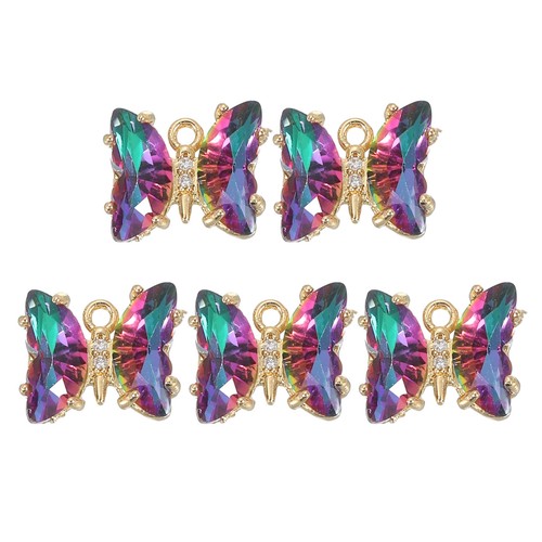 5pcs charm farfalla - charm, ottone