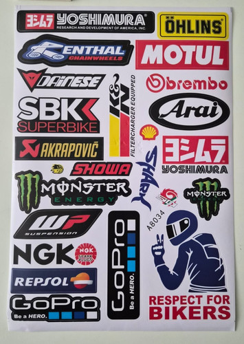 Foglio adesivi moto grafica - adesivi,