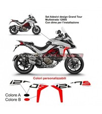 Kit Adesivi carene laterali Moto Ducati Multistrada 1200s design Grand Tour V860