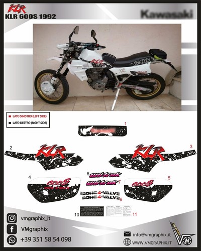 Klr 600s 1992 adesivi - 600s,