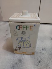 BARATTOLO CERAMICA VINTAGE PER CAFFÈ CON DIFETTI MANUFATTURA MONTECATINI FIGINI