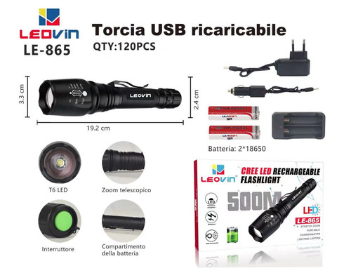 Torcia led stile militare cree - led,