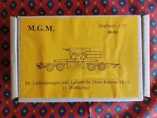M.G.M. 80/81 -24 cm Kanone M 16 Lafettenwagen    -  resin kit  1:72