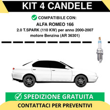 KIT 4 CANDELE per ALFA ROMEO