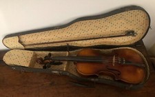 Antico violino con custodia/ strumento musicale d'epoca -