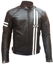 Giacca Giubbotto Moto Pelle Uomo Protezioni CE XS S M L XL XXL 3XL 4XL VINTAGE