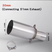 RACCORDO ADATTATORE SCARICO MOTO DA 28/30/32/38/40/42/45 A 51MM