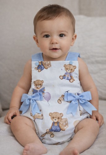 Pagliaccetto orso blu - blu, neonati