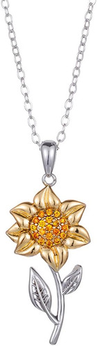 Collana girasole placcata oro - collana,
