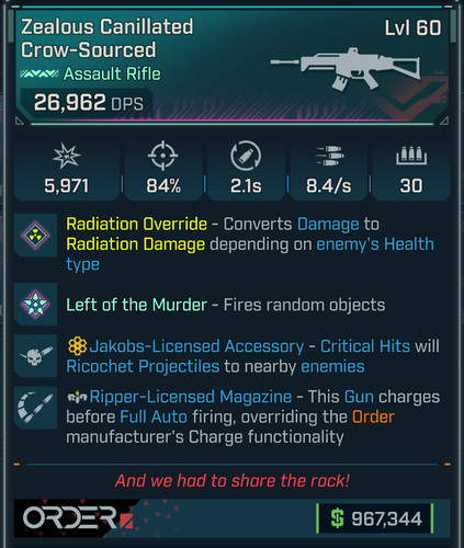 Borderlands pearl gun - pearl,