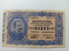 Biglietto Di Stato 10 Lire