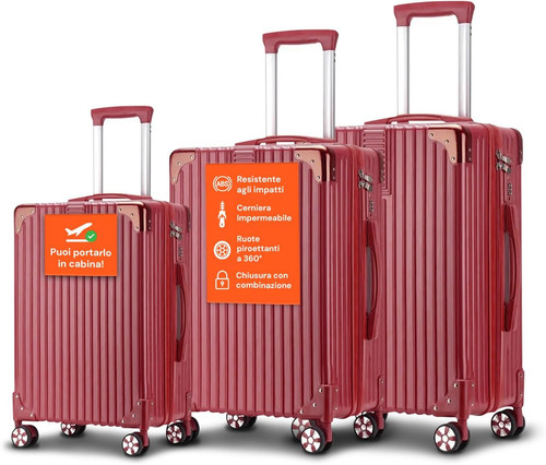 Set valigie trolley - valigie,