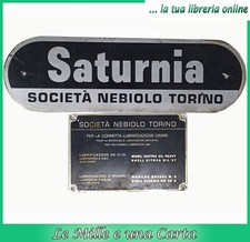 Targa industriale fustellatrice SATURNIA Società Nebiolo fonderia modernariato