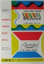 Opuscolo/Depliant laminati ondulati Ondulux, anni '50/'60