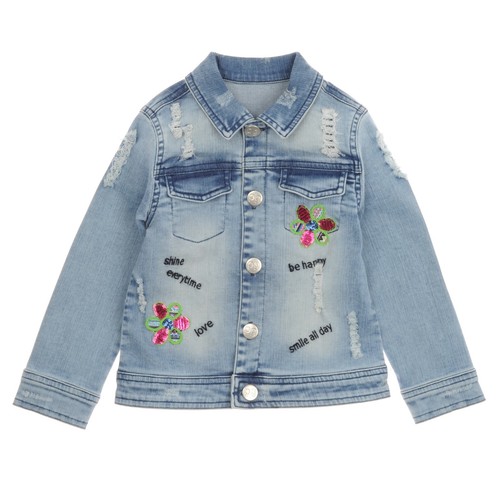 Giacca bambina marina con