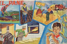 manifesto scolastico il pane scuola panificio pubblicità 1958 poster arredamento