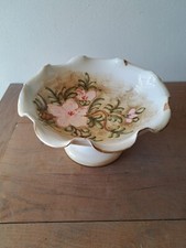Alzatina Fruttiera Centro Tavola Ceramica Vintage Made In Italy Oro Umbria '80