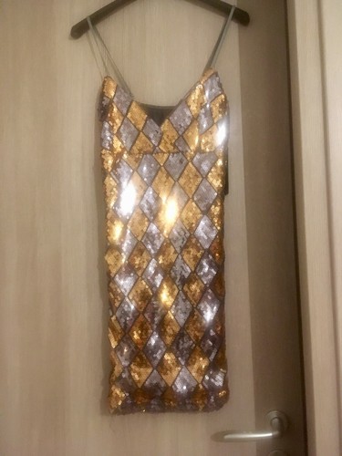 Vestitino paiettes oro/argento