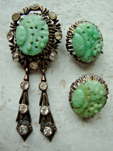 Spilla orecchini vintage - orecchini,