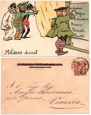 Cartolina satirica milano - cartolina,