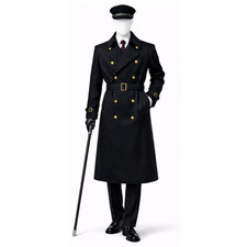 Trench nero con berretto