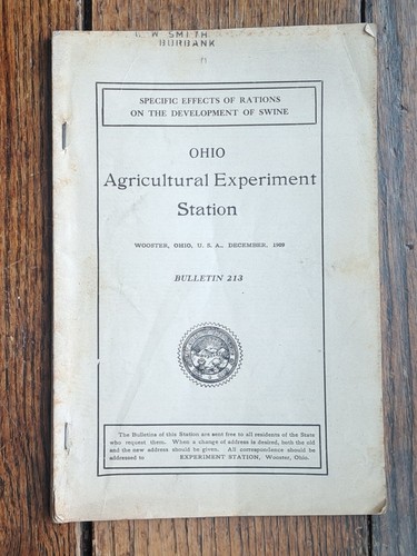 Ohio agricultural experiment - agricultural,