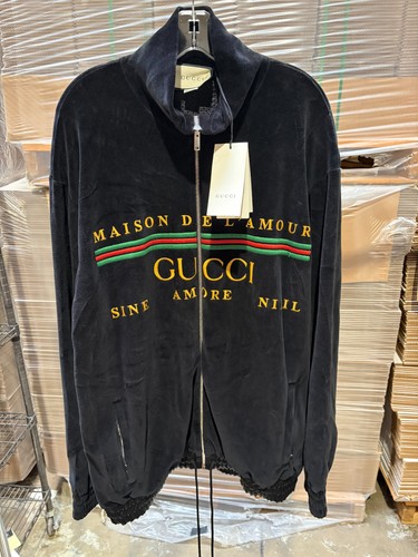 Gucci giacca pista ricamata - gucci,