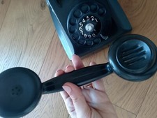 Telefono a disco  Vintage Nero In Bachelite Anni 50 Fatme Siemens con timbro