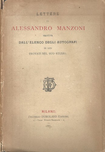 Lettere alessandro manzoni - lettere,