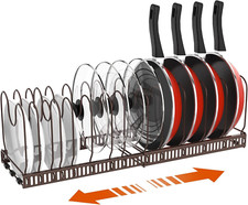 Housolution Porta Coperchi Pentole Con 14 Scomparti Regolabili, Organizer 