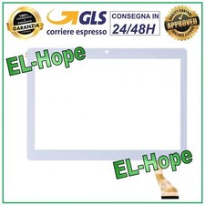 TOUCH SCREEN VETRO PHABLET FLAT CODE KINGVINA-PG1026-FPC 10.1" BIADESIVO BIANCO