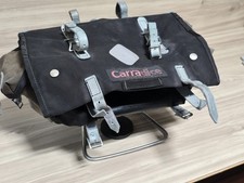 Rara borsa da sella Carradice vintage con portapacchi Bagman autentica XL pelle/tela