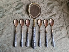 Antico servizio in argento di posate da gelato, da sei, anni '40-'50.