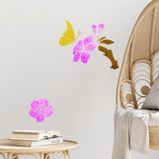 Stencil da parete fiori di