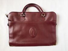 Le Must de Cartier Borsa Bordeaux Cartella vintage .ORIGINALE . CARTIER BAG