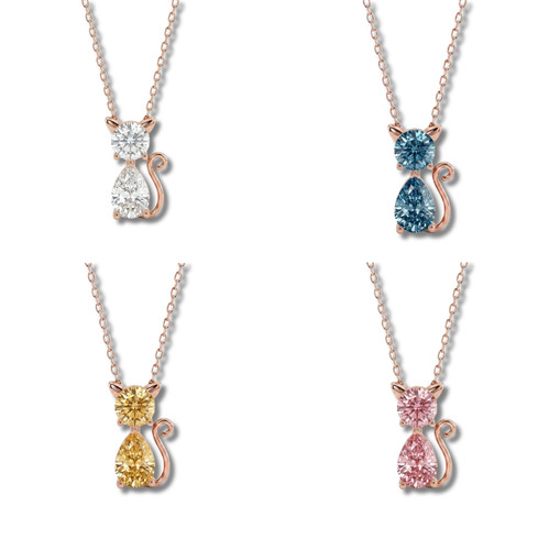Ciondolo catena con diamanti - con,