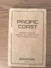 Manuale Uso E Manutenzione Pacific Coast Honda - Originale - 00x37-mr5-6000