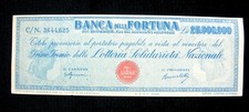 BIGLIETTO LOTTERIA SOLIDARIETA NAZIONALE BANCA DELLA FORTUNA PREMIO 25 MILIONI 