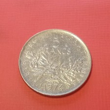 Francia Moneta 5 Franchi 1974