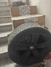 Set 4 cerchi in lega  originali bmw 18 8 + 9 nero lucido