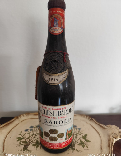 Bottiglia barolo 1964 ditta - bottiglia,