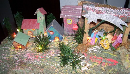 Presepe artigianale anni su - anni, 80