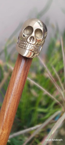 Manico teschio ottone vintage