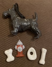 Scottie Scottie Terrier in ceramica con ossa mobile/campanello a vento