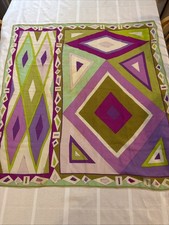 Sciarpa Emilio Pucci vintage geometrica seta multicolore