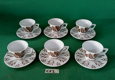 SET 6 TAZZE + 6 PIATTINI BAR CIOCCOLATA CAPPUCCINO ERACLEA PORCELLANA AP. CK2